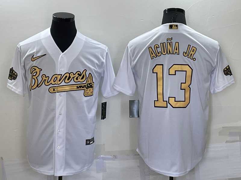 Atlanta Braves #13 Ronald Acuna Jr White 2022 All Star Stitched Cool Base Nike Jersey,We sell and wholesale Atlanta Braves #13 Ronald Acuna Jr White 2022 All Star Stitched Cool Base Nike Jersey on line form chian!